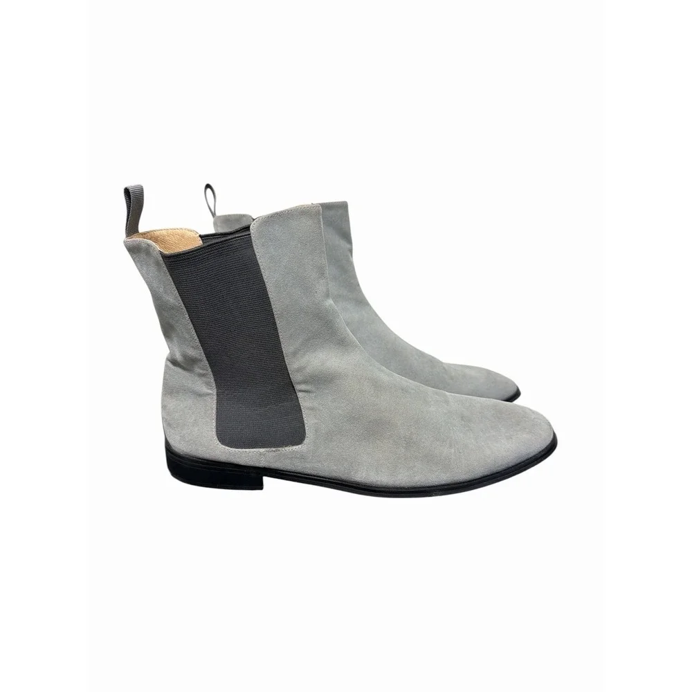 Men's Gray Suede Chelsea Boots Ankle Boots Slip‎ On – US 11